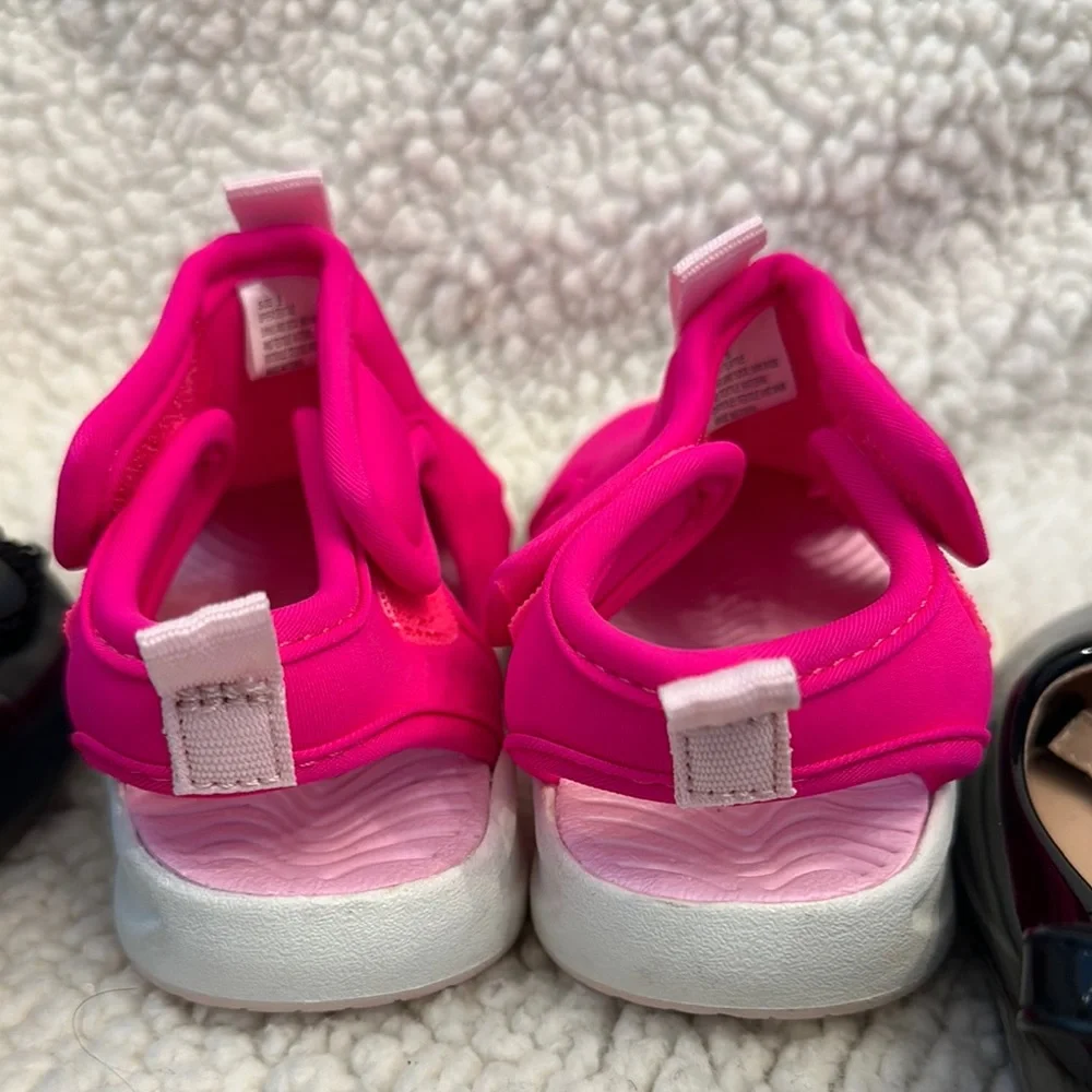 Chic Pink and Black Dress Shoes Collection